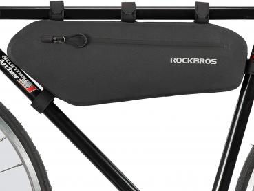 ROCKBROS | Rahmentasche – Wasserdichte Fahrradtasche im Dreiecksdesign, ca. 4L, in Schwarz